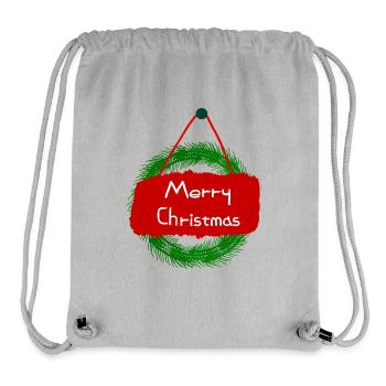 Merry Christmas greeting - Stanley/Stella Recycled Gym Bag - heather grey - Front
