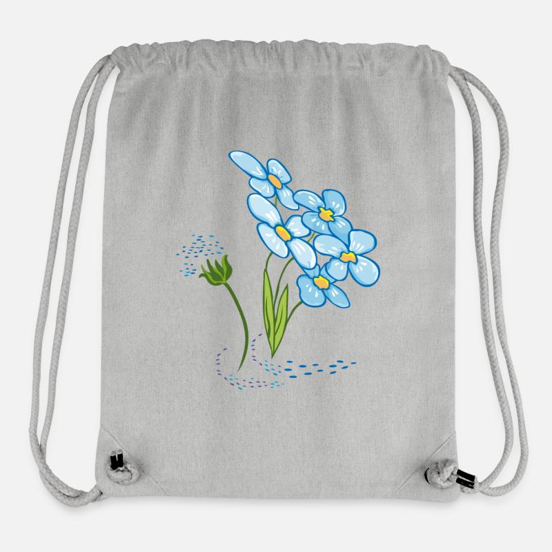 Forget-me-not primrose spring - Stanley/Stella Recycled Gym Bag - heather grey