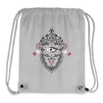 Ornament mit Auge - Stanley/Stella recycelter Gym Bag - Grau meliert - Vorne