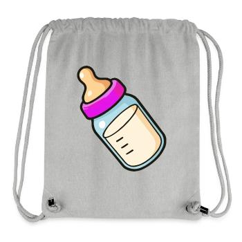 Babyflasche Cartoon - Stanley/Stella recycelter Gym Bag - Grau meliert - Vorne