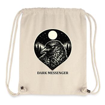 Dark Messenger - Raven in Woodcut Style - Stanley/Stella Recycled Gym Bag - natural - Front