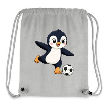 Süßer Pinguin Fußballspieler Cartoon Torschuss - Stanley/Stella recycelter Gym Bag - Grau meliert - Vorne