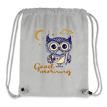 good morning, owl - Stanley/Stella Recycled Gym Bag - heather grey - Front