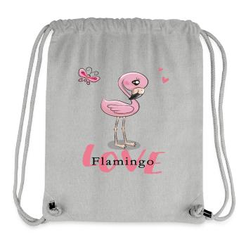 Amour des flamants roses - Sac à cordon recyclé Stanley/Stella - gris chiné - Devant