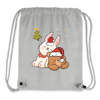 Sapin de Noël - Sac à cordon recyclé Stanley/Stella - gris chiné - Devant