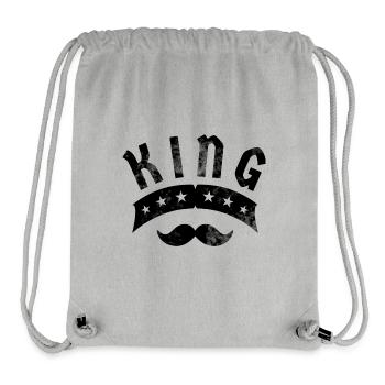 King with a mustache - Stanley/Stella Recycled Gym Bag - heather grey - Front