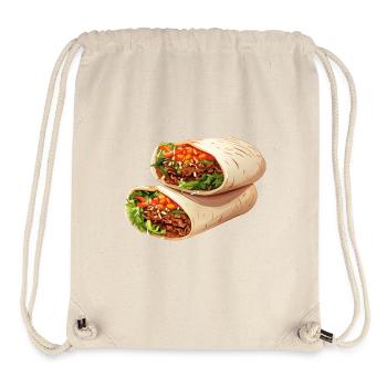Döner Wrap Dürüm Culinary Street Food Design - Sac à cordon recyclé Stanley/Stella - blanc naturel - Devant