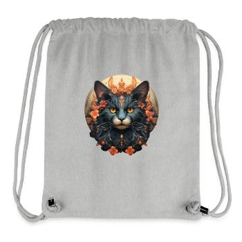 Katze - Stanley/Stella recycelter Gym Bag - Grau meliert - Vorne