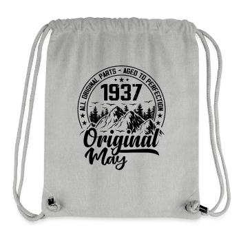 1937 May Original: 87 Years Anniversary Gift - Stanley/Stella Recycled Gym Bag - heather grey - Front