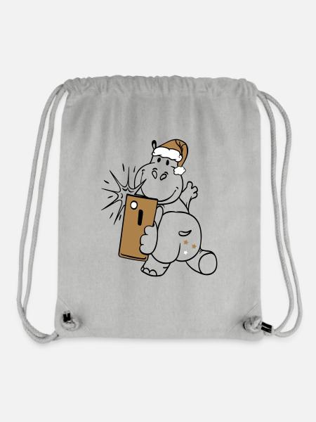 Selfie Hippo - Stanley/Stella recycelter Gym Bag - Grau meliert
