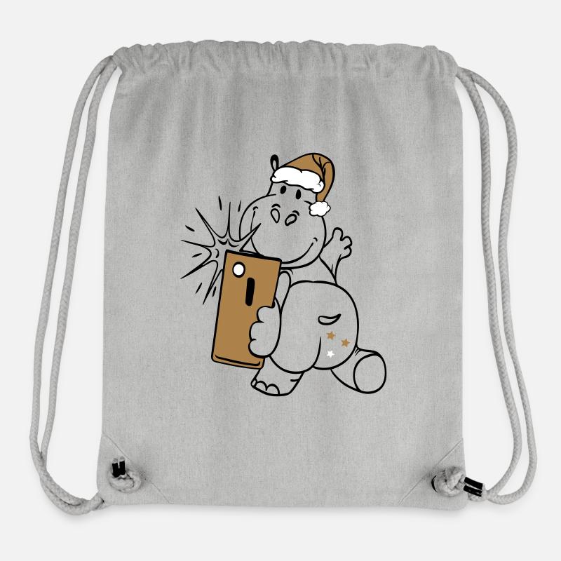 Selfie Hippo - Stanley/Stella recycelter Gym Bag - Grau meliert