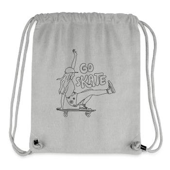 Go Skate Girl – Surfskate Design für Damen (Schwarz) - Stanley/Stella recycelter Gym Bag - Grau meliert - Vorne