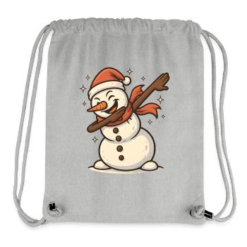 Cool Snow Man Dab - Sac à cordon recyclé Stanley/Stella - gris chiné - Devant