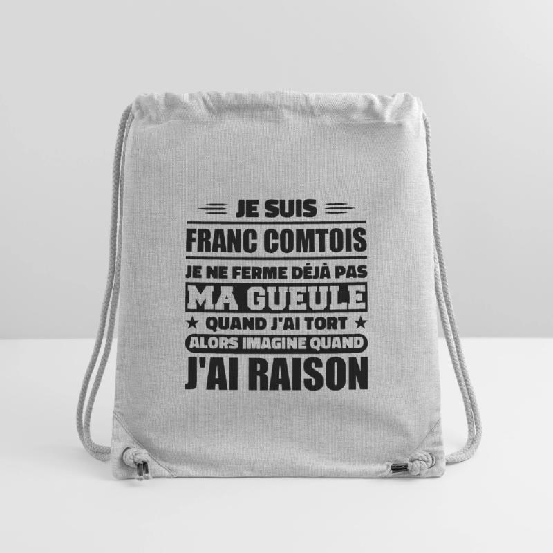 Franc comtois je ferme pas ma gueule franche comté Sac à cordon recyclé Stanley/Stella