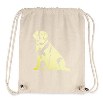 Silhouette de chien Saint-Bernard - Sac à cordon recyclé Stanley/Stella - blanc naturel - Devant