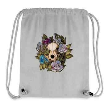 Skull - Stanley/Stella recycelter Gym Bag - Grau meliert - Vorne