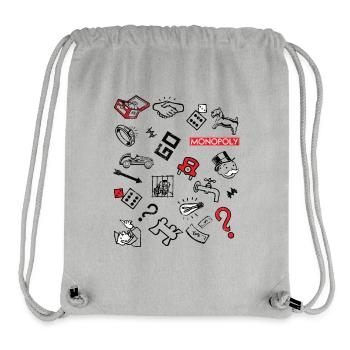 Monopoly Famous Game Icons - Stanley/Stella Recycled Gym Bag - heather grey - Front