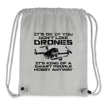 Drohnenpilot Smart Hobby Spruch - Stanley/Stella recycelter Gym Bag - Grau meliert - Vorne