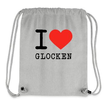 I love Glocken - Stanley/Stella recycelter Gym Bag - Grau meliert - Vorne