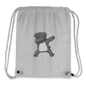 Bulldog Dab - dabbing bulldog - Stanley/Stella recycelter Gym Bag - Grau meliert - Vorne