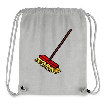 cleaning cleaning cleaning woman broom wischmop14 - Stanley/Stella Recycled Gym Bag - heather grey - Front