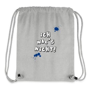 ich wars nicht kinder frech unschuldig fun fleck - Stanley/Stella recycelter Gym Bag - Grau meliert - Vorne