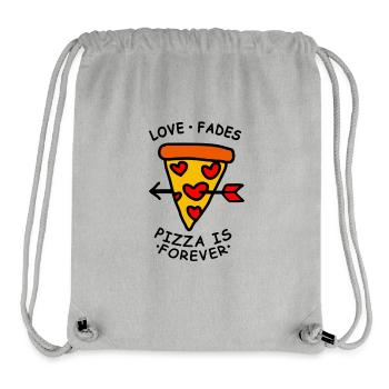 Love Fades Pizza is Forever - Stanley/Stella Recycled Gym Bag - heather grey - Front