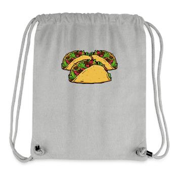 Taco Mexican Tacos Fast Food Pungent Spanish - Stanley/Stella Recycled Gym Bag - heather grey - Front