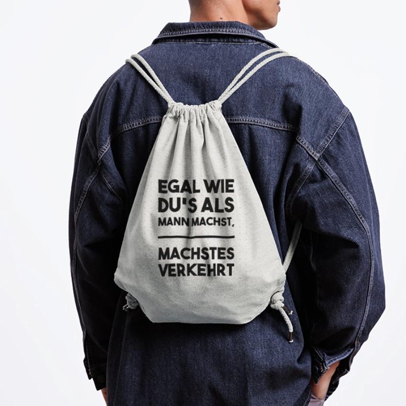 No matter how you do it as a man, do it wrong Stanley/Stella Recycled Gym Bag