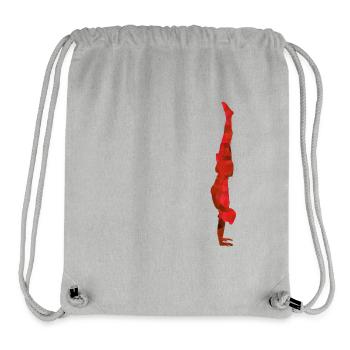 Yoga Handstand Red - Stanley/Stella Recycled Gym Bag - heather grey - Front