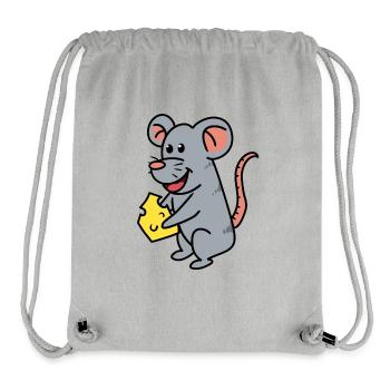 Mouse Cheese Rodent Mouse Hunger Pets Baby - Stanley/Stella Recycled Gym Bag - heather grey - Front