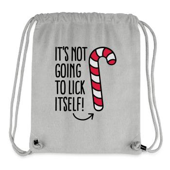 It’s not going to lick itself (candy cane) - Stanley/Stella Recycled Gym Bag - heather grey - Front