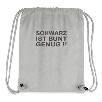Schwarz ist bunt genug - Stanley/Stella recycelter Gym Bag - Grau meliert - Vorne