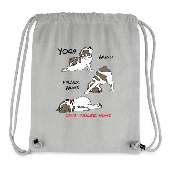 Yoga-Hund - süßer Hund im Comic Style - Stanley/Stella recycelter Gym Bag - Grau meliert - Vorne