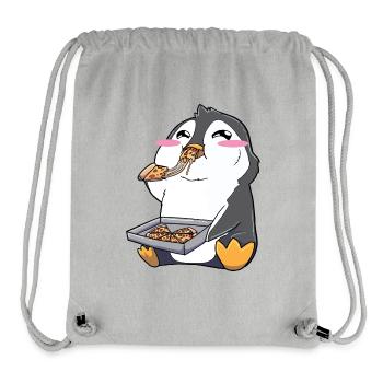 Lustiger Pinguin Pizza - Stanley/Stella recycelter Gym Bag - Grau meliert - Vorne