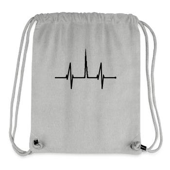 Dubai Skyline Herzschlag Burj Khalifa Herz VAE - Stanley/Stella recycelter Gym Bag - Grau meliert - Vorne