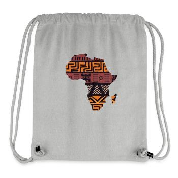 Africa Map Pattern - Stanley/Stella Recycled Gym Bag - heather grey - Front