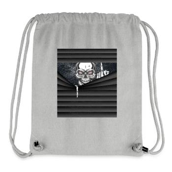 Halloween Kostüm Skelett Mittelfinger - Stanley/Stella recycelter Gym Bag - Grau meliert - Vorne