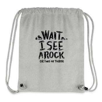 Wait I See A Rock - Stanley/Stella Recycled Gym Bag - heather grey - Front