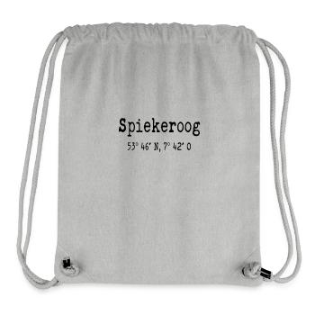 Spiekeroog island North Sea coordinates - Stanley/Stella Recycled Gym Bag - heather grey - Front