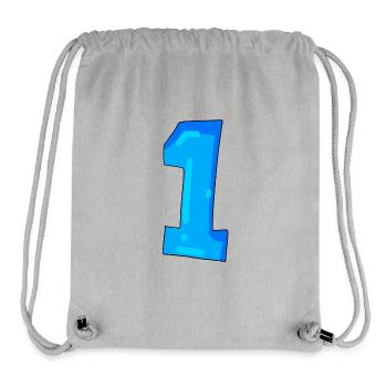 Number 1 number - Stanley/Stella Recycled Gym Bag - heather grey - Front