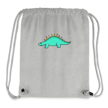 Dinosaures - Sac à cordon recyclé Stanley/Stella - gris chiné - Devant