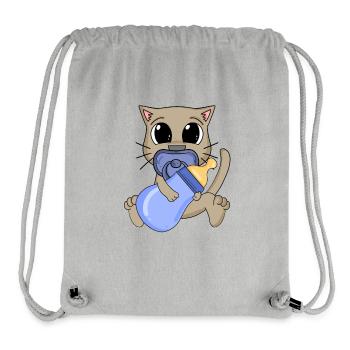 Baby Young Cat - Stanley/Stella Recycled Gym Bag - heather grey - Front