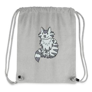 Maine Coon Cat - Stanley/Stella Recycled Gym Bag - heather grey - Front