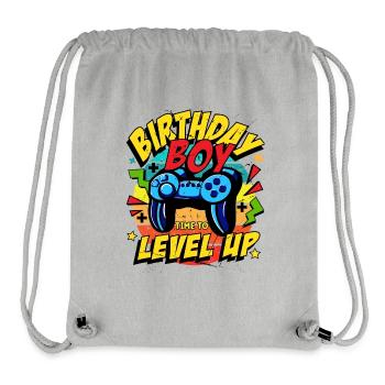 Geburtstag Junge Zeit zum Aufleveln Level Up gamer - Stanley/Stella recycelter Gym Bag - Grau meliert - Vorne