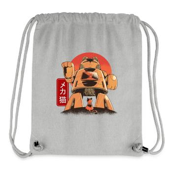 Katze Mech Roboter Anime Japanisch Mechanische - Stanley/Stella recycelter Gym Bag - Grau meliert - Vorne
