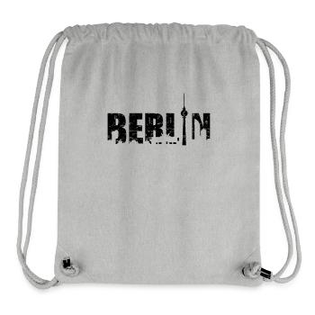 Berliner Skyline Design Silhouette Fernsehturm - Stanley/Stella recycelter Gym Bag - Grau meliert - Vorne