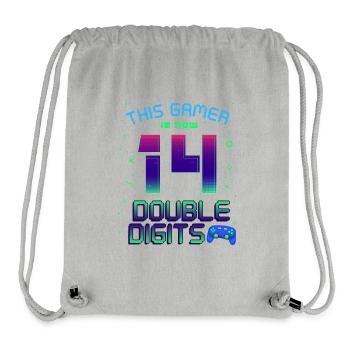 This Gamer Is Now 14 Double Digit 14. - Stanley/Stella Recycled Gym Bag - heather grey - Front