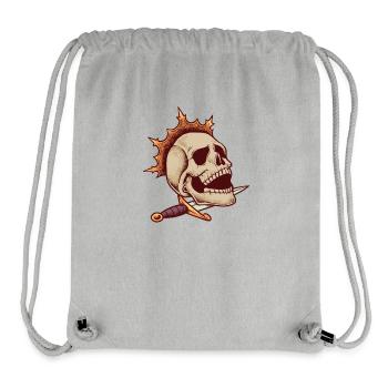 Dagger and crown - majestic skull - Stanley/Stella Recycled Gym Bag - heather grey - Front