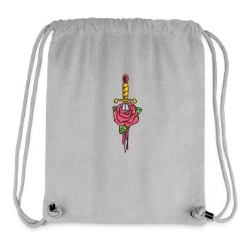 Gothic Dagger with Rose - Stanley/Stella Recycled Gym Bag - heather grey - Front